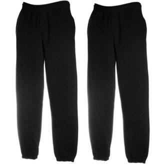   2 db Fruit of the Loom F52, férfi, zsebes jogging alsó, fekete-S