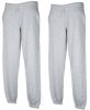 2 db Fruit of the Loom F52, férfi, zsebes jogging alsó, szürke - XL