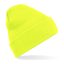 Beechfield kötött duplafalú visszahajtott sapka - Fluorescent Yellow