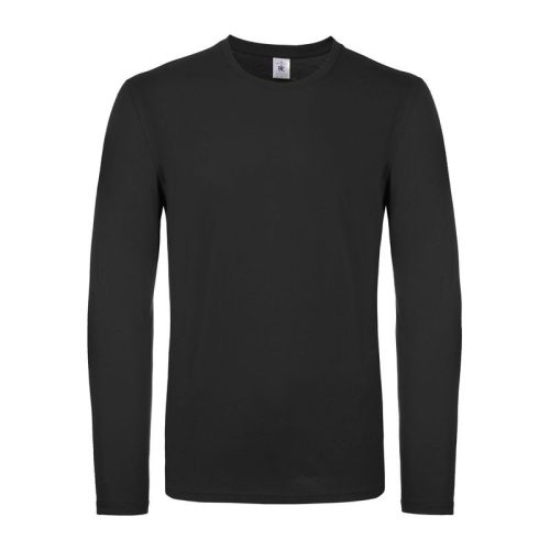 B&C EXACT 150 unisex hosszú ujjú póló B03E, Black-S