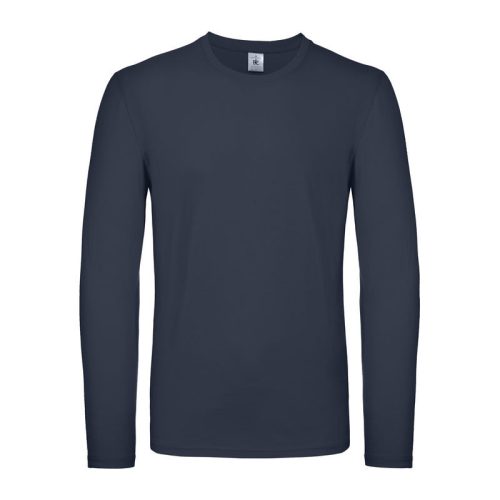 B&C EXACT 150 unisex hosszú ujjú póló B03E, Navy-S