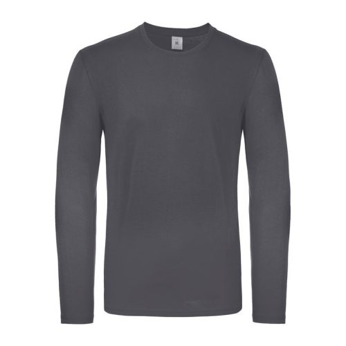 B&C EXACT 150 unisex hosszú ujjú póló B03E, Dark Grey-S