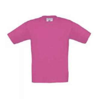   B&C gyerek rövid ujjú, környakas póló B07, Fuchsia-12/14
