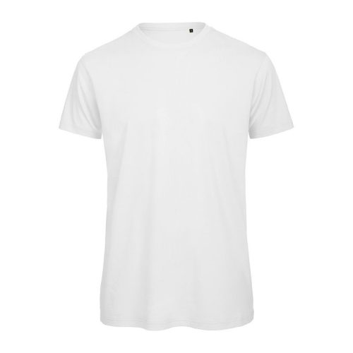 B&C lezser szabású minősített biopamut férfi póló BD62, White-M