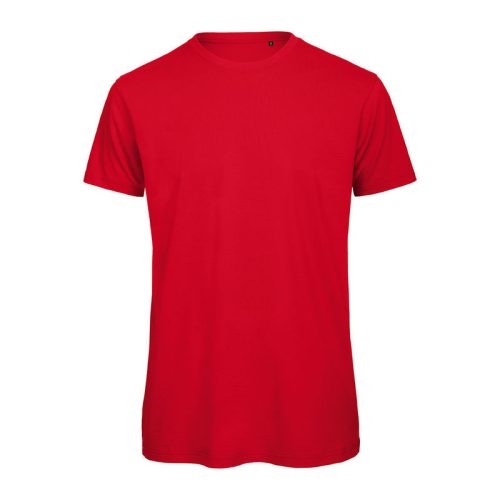 B&C lezser szabású minősített biopamut férfi póló BD62, Red-S