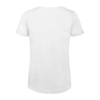   B&C lezser szabású minősített Női biopamut póló BD63, White-M