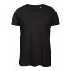 B&C lezser szabású minősített Női biopamut póló BD63, Black-S