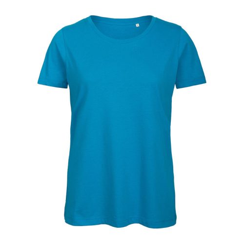 B&C lezser szabású minősített Női biopamut póló BD63, Atoll-XL