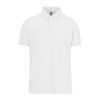 B&C modern, klasszikus stílusú, előzsugorított galléros férfi pamut póló O01, White-S