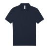 B&C modern, klasszikus stílusú, előzsugorított galléros férfi pamut póló O01, Navy-S