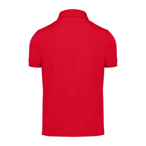 B&C modern, klasszikus stílusú, előzsugorított galléros férfi pamut póló O01, Red-S