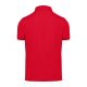 B&C modern, klasszikus stílusú, előzsugorított galléros férfi pamut póló O01, Red-S