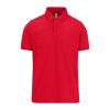 B&C modern, klasszikus stílusú, előzsugorított galléros férfi pamut póló O01, Red-XL