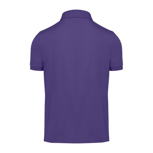 B&C modern, klasszikus stílusú, előzsugorított galléros férfi pamut póló O01, Radiant Purple-S