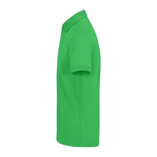 B&C modern, klasszikus stílusú, előzsugorított galléros férfi pamut póló O01, Apple Green-S