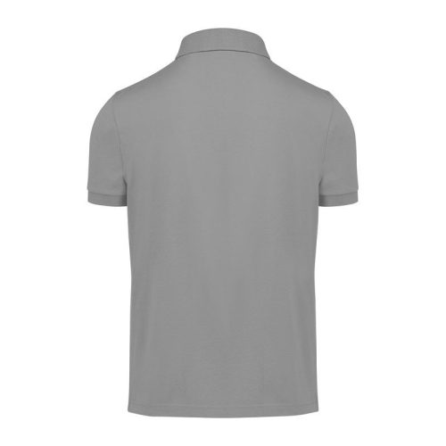 B&C modern, klasszikus stílusú, előzsugorított galléros férfi pamut póló O01, Sport Grey-S