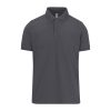 B&C modern, klasszikus stílusú, előzsugorított galléros férfi pamut póló O01, Dark Grey-S