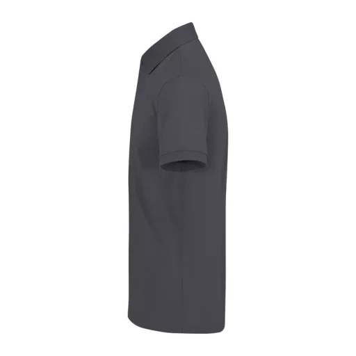 B&C modern, klasszikus stílusú, előzsugorított galléros férfi pamut póló O01, Dark Grey-M