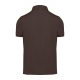B&C modern, klasszikus stílusú, előzsugorított galléros férfi pamut póló O01, Roasted Coffe-2XL