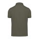 B&C modern, klasszikus stílusú, előzsugorított galléros férfi pamut póló O01, Camo Green-2XL