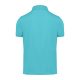 B&C modern, klasszikus stílusú, előzsugorított galléros férfi pamut póló O01, Meta Turquoise-XL