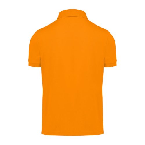 B&C modern, klasszikus stílusú, előzsugorított galléros férfi pamut póló O01, Meta Orange-S