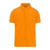 B&C modern, klasszikus stílusú, előzsugorított galléros férfi pamut póló O01, Meta Orange-S