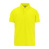 B&C modern, klasszikus stílusú, előzsugorított galléros férfi pamut póló O01, Pixel Lime-S