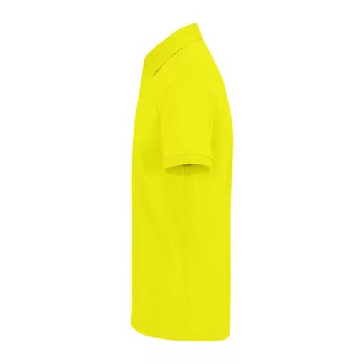 B&C modern, klasszikus stílusú, előzsugorított galléros férfi pamut póló O01, Pixel Lime-S