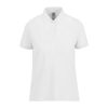B&C modern, klasszikus stílusú, előzsugorított galléros Női pamut póló O02, White-S