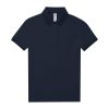 B&C modern, klasszikus stílusú, előzsugorított galléros Női pamut póló O02, Navy-XS