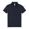 B&C modern, klasszikus stílusú, előzsugorított galléros Női pamut póló O02, Navy-XS