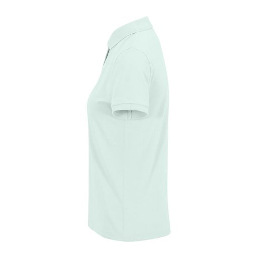 B&C modern, klasszikus stílusú, előzsugorított galléros Női pamut póló O02, Blush Mint-S