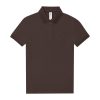 B&C modern, klasszikus stílusú, előzsugorított galléros Női pamut póló O02, Roasted Coffe-XS