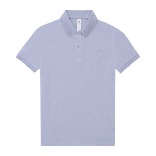 B&C modern, klasszikus stílusú, előzsugorított galléros Női pamut póló O02, Lavender-2XL
