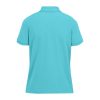 B&C modern, klasszikus stílusú, előzsugorított galléros Női pamut póló O02, Turquoise-S