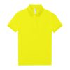 B&C modern, klasszikus stílusú, előzsugorított galléros Női pamut póló O02, Pixel Lime-2XL