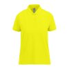 B&C modern, klasszikus stílusú, előzsugorított galléros Női pamut póló O02, Pixel Lime-XS