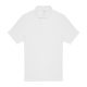 B&C rövid ujjú kétgombos unisex pamut galléros póló O06, White-L