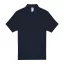 B&C rövid ujjú kétgombos unisex pamut galléros póló O06, Navy-4XL