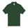 B&C rövid ujjú kétgombos unisex pamut galléros póló O06, Bottle Green-S