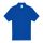 B&C rövid ujjú kétgombos unisex pamut galléros póló O06, Royal Blue-S