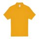 B&C rövid ujjú kétgombos unisex pamut galléros póló O06, Chili Gold-L