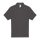 B&C rövid ujjú kétgombos unisex pamut galléros póló O06, Anthracite-S