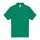 B&C rövid ujjú kétgombos unisex pamut galléros póló O06, Kelly Green-S