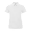 B&C klasszikus fazonú, rövid ujjú Női galléros póló, O07, White-3XL