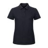 B&C klasszikus fazonú, rövid ujjú Női galléros póló, O07, Navy-2XL