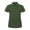B&C klasszikus fazonú, rövid ujjú Női galléros póló, O07, Bottle Green-XL