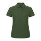 B&C klasszikus fazonú, rövid ujjú Női galléros póló, O07, Bottle Green-XS