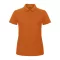 B&C klasszikus fazonú, rövid ujjú Női galléros póló, O07, Orange-3XL